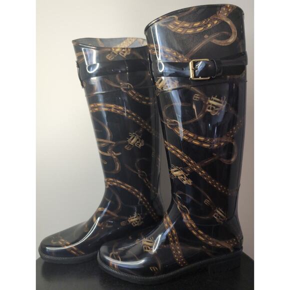 Lauren Ralph Lauren Rosslyn II buckle tall rainboots - Picture 1 of 12